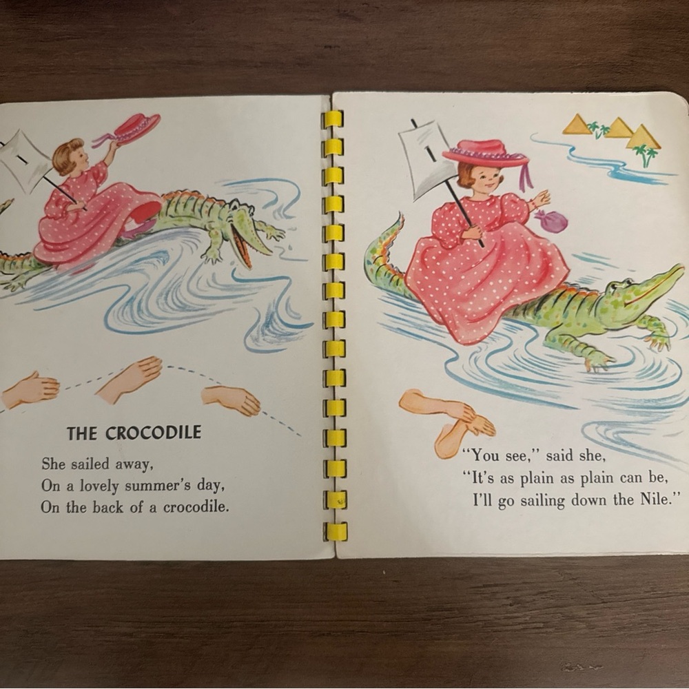Baby's Finger Games Sturdi-Board Book by WONDER 5501‎ Yellow Spiral Binding 1959 - Picture 8 of 9